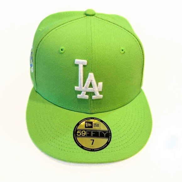 LA Dodgers 50th Anniversary 59Fifty New Era Green Cap Fitted Size 7 - Picture 2 of 5